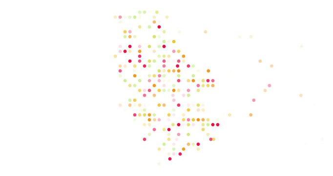 Dynamic Particle Map of Serbia Forming from Moving Circles