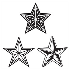 Fototapeta premium five pointed star vector