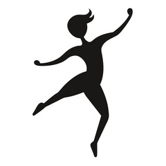 Person Dancing Silhouette Vector Illustration on White Background