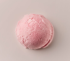 pink ice cream sorbet scoop