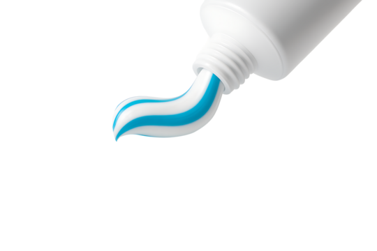 A perfect swirl of mint fluoride toothpaste