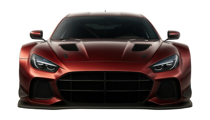 Naklejka premium Racing car featuring a broad front splitter and side mirrors.