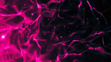 An abstract glow in shades of pink and purple, reminiscent of outer space or a flow of energy. Waves of light intertwine seamlessly, creating an effect of movement and depth.