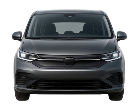 City minivan featuring a panoramic front windshield and LED headlights.