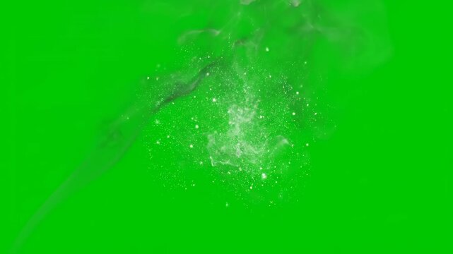 green apple with water drops