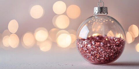 Sparkling Pink Glitter Decoration Creating a Warm Festive Mood