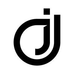 Letter DJ Modern Logo Vector