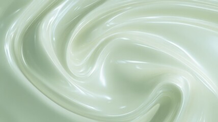 Obraz premium Smooth flowing texture with soft green tones. AI image