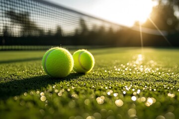 Golden Court — Serene Luxury Tennis Moment