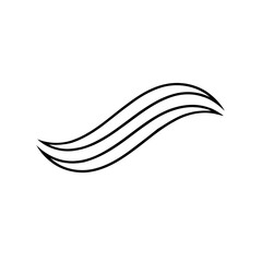 Abstract depiction of three wavy parallel lines or strokes flowing in harmonious unity on a clean backdrop