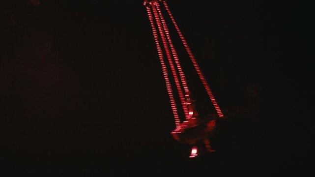Incense censer swinging used in religious ritual in slow motion