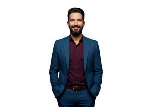 portrait of a handsome young man on a transparent background 