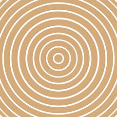 Naklejka premium Concentric white circles on a beige background, creating a radial design