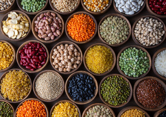 Mixed legume varieties. Healthy nutrition.