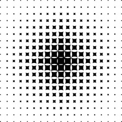 An abstraction that creates the illusion of volume and depth. This black and white vector illustration is built on repeating patterns that gradually diminish from the center to the edges, creating dyn