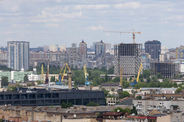 An overhead view of Kyiv historic city center