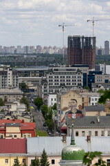 An overhead view of Kyiv historic city center