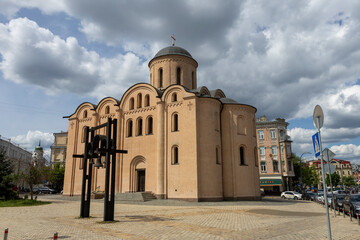Kyiv, Ukraine - April 30, 2025: The Pyrohoshcha Dormition of the Mother of God Church