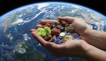 Rare earth metals and ore, scandium elements and rare earth elements neodymium magnets.