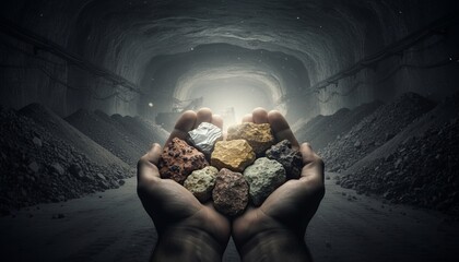 Rare earth metals and ore, scandium elements and rare earth elements neodymium magnets.