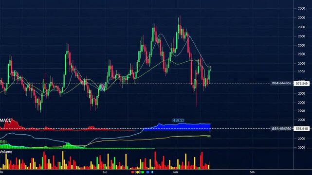 Stock Market Chart Analysis: A Deep Dive into Trading Indicators and Price Volatility Over Time