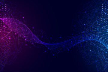 abstract blue technology  background with lines