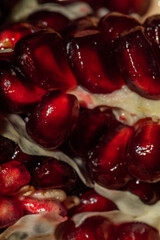 pomegranate seeds close up