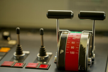 Engine controls of a ship
