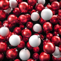 Red and silver christmas balls