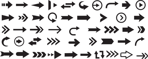 directional arrows icon set collection - navigation symbols vector graphic design illustration esign and isolated background.
