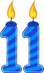Number Candles Graphic for birthday