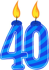 Number Candles Graphic for birthday