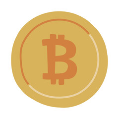 金色のビットコインが描かれた仮想通貨のイラスト