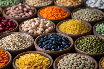 Mixed legume varieties. Healthy nutrition.