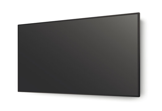 Wide screen LED smart TV wall mounted