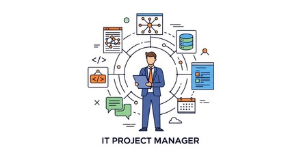 An IT project manager overseeing tasks and coordinating team efforts in technology.