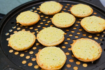 Mini Quiches Cooling on Rack Freshly Baked For Party Food
