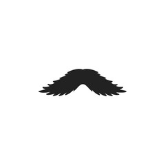 mustache silhouette vector