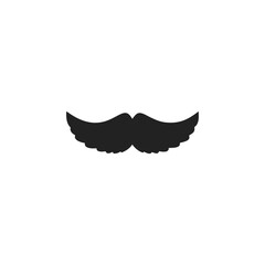 mustache silhouette vector