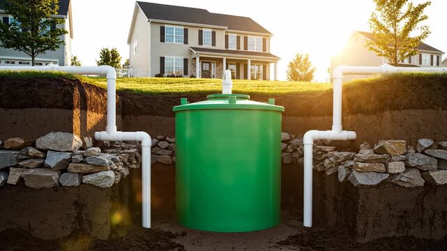 Septic System Installation Near Residential Home