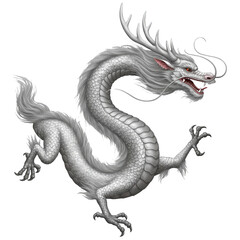 Fototapeta premium Chines Dragon isolated, Statue of dragon PNG 