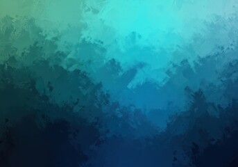 Fototapeta premium Abstract textured background with brush strokes in shades of blue and green, evoking a sense of depth and movement