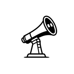 Vector icon of a megaphone isolated on transparent background