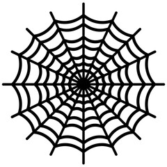 Vector icon of a spider web isolated on transparent background