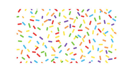 Colorful sprinkles on black background party and celebratory design element