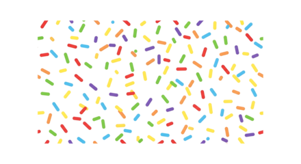Colorful sprinkles on black background party and celebratory design element