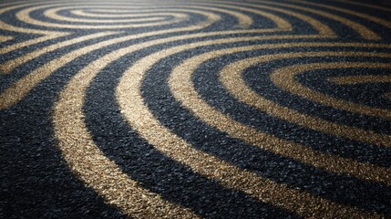 Abstract golden patterns on textured black surface, creating beautiful lines and curves, perfect for artistic and modern backgrounds in design projects