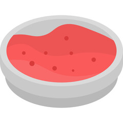 Pink Liquid In A Gray Petri Dish Scientific Experiment Laboratory Equipment Clean Simple Isometric Graphic On Transparent Background