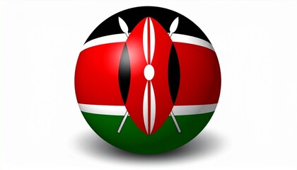 Circular icon of Kenyan flag