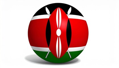 Circular icon of Kenyan flag